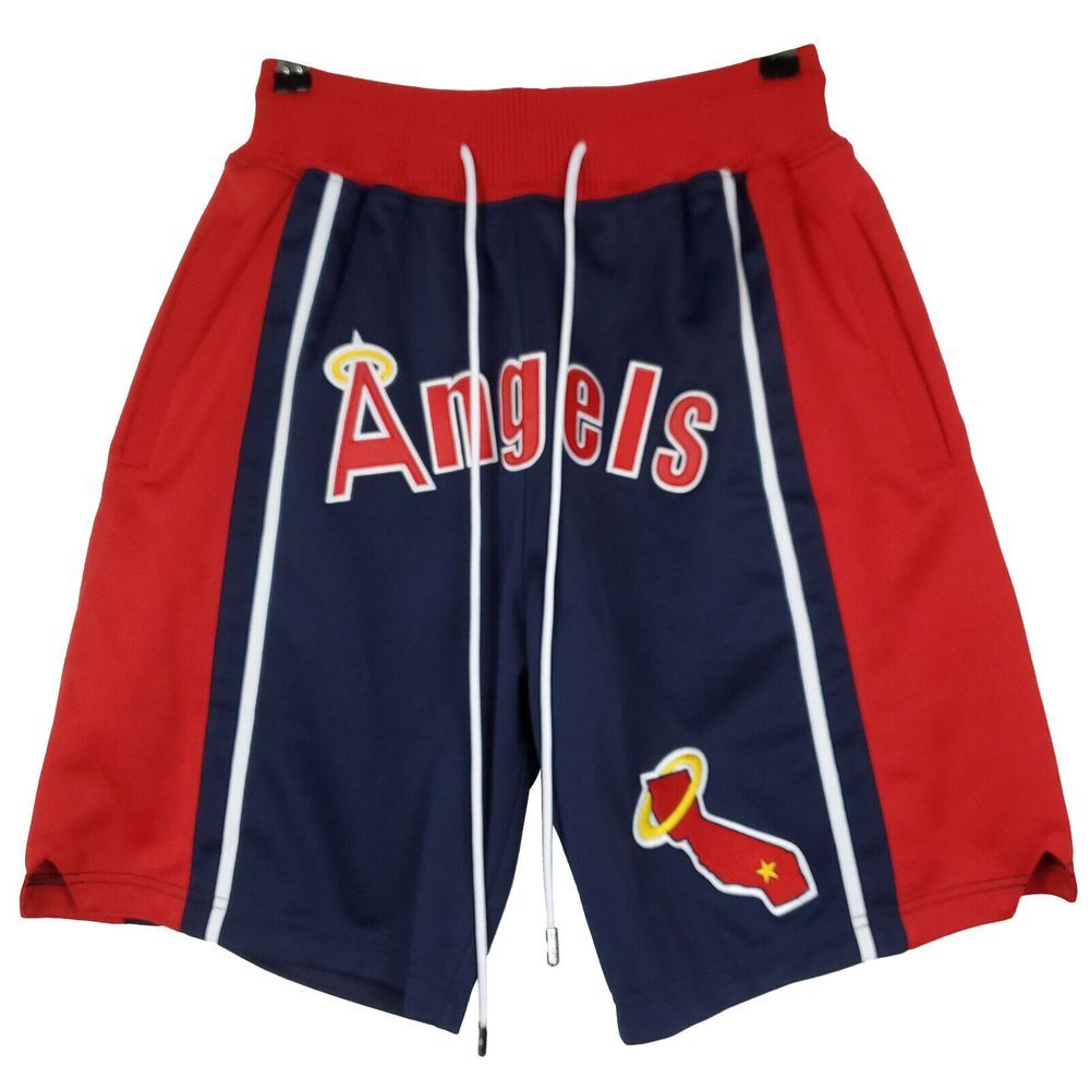 Just‎ Don Anaheim Angels Mitchell & Ness MLB S Small Jersey Shorts Navy Red New